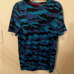 OLD NAVY Blue and Black Patterned Short Sleeve Tee